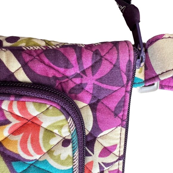 Vera Bradley Plum Crazy Purple Floral Crossbody Shoulder Bag Cloth Fabric Purse - Picture 12 of 12